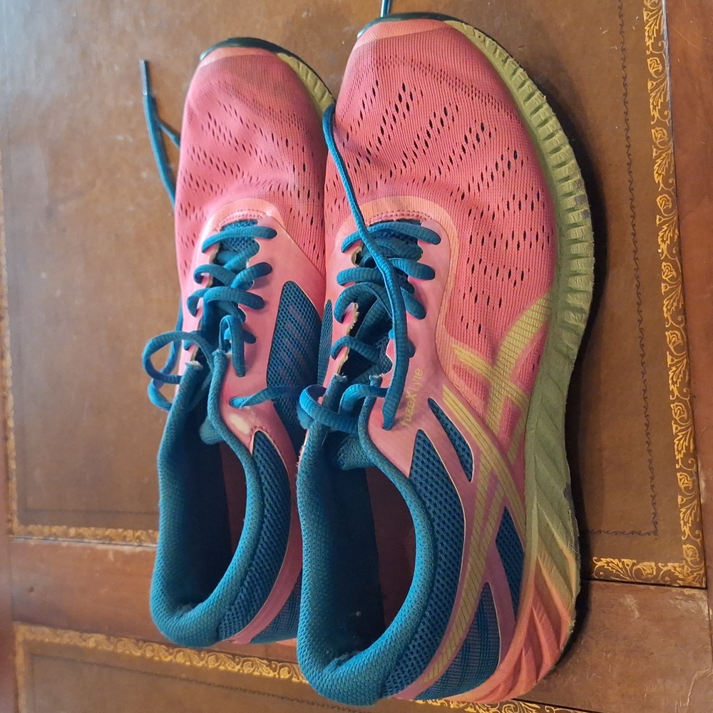 ASICS FuzeX Lyte Womens Size 8.5 EU 40 T670N Pink Mesh Lace Up Running Shoes